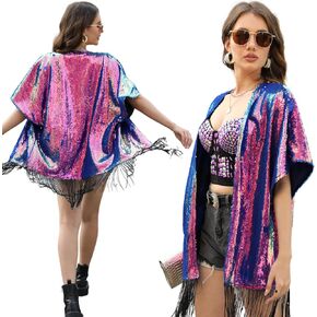 Festival Rave Kimono Cardigan Ideal Rave Outfit for Women - Festival Outfit for Music Concerts, Raves Discos
