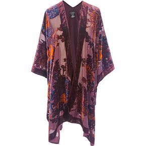 Velvet Kimonos for Women Cardigan Velvet Blazer Open Front Kimono Cover Up