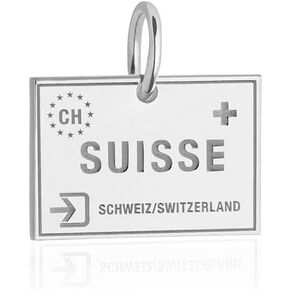 European Passport Travel Charm Sterling Silver