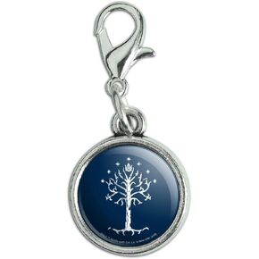 GRAPHICS & MORE Lord of the Rings Tree of Gondor Antiqued Bracelet Pendant Zipper Pull Charm with Lobster Clasp