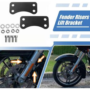 Front 21" Wheel Fender Risers Lift Brackets fits for Harley Davidson Touring Electra Glide Road Glide Road King Street Glide Models 2014-2022 (Black)