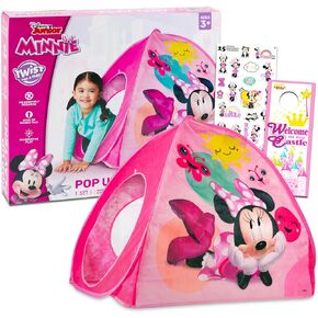 Minnie Mouse Pop Up Tent for Kids - Bundle with Minnie Play Tent for Boys and Girls Plus Stickers, More | Minnie Tent for Kids, Toddlers