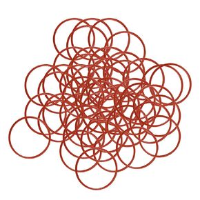 uxcell Silicone O-Ring, 25mm OD, 22mm ID, 1.5mm Width, VMQ Seal Rings Gasket, Red, Pack of 50