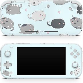 TACKY DESIGN Cute Cats Skin Compatible with Nintendo Switch lite, Kawaii Cats Skin Compatible with Kitten Switch lite Stickers, Vinyl 3m Decal, Full wrap Cover