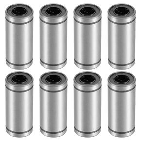 uxcell 8pcs LM8UU Linear Ball Bearings, 8mm Bore 15mm OD 24mm Long Linear Bearing for CNC, 3D Printer