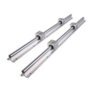 CNCYEAH Linear Rail SBR25 1500mm 2PCS Linear Rail Guide with 4 PCS SBR25UU Square Type Carriage Bearing Blocks Linear Rails and Bearings Kit for DIY CNC Routers Lathes Mills Automated Machines