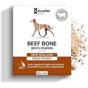 Beef Bone Broth Powder - All-Natural Dog Supplement for Bone Health and Digestion