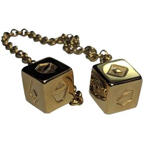 Smuggler's Dice Accurate Stainless Steel Gold Plated Deluxe Solo Dice