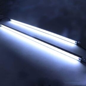 شريط LED لحوض السمك 24 فولت تيار مستمر فائق السطوع 5050 SMD - إضاءة ألومنيوم مقاومة للماء (أبيض بارد (بطول 20 بوصة))