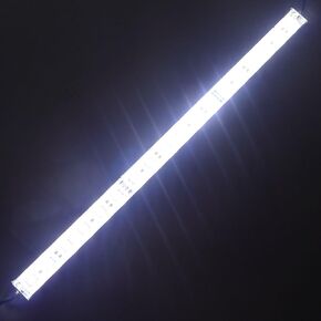 24V DC Cold White (6500K - 7000K) Supper Bright 5050 SMD Aquarium LED Strip - Waterproof Aluminum Lighting (12.5" Long)