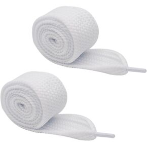 Extra Wide Shoelaces Thick Fat Shoe Laces Strings for Sneakers Athletic Sports Shoes, 55.1 Inch, White in Kuwait