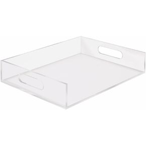 RUSSELL+HAZEL Acrylic Bloc Narrow Accessory Tray, Clear, 4.5" x 12.2" x .5" (31381)