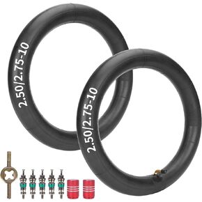 أنبوب داخلي بديل 2.75/2.50-10 بوصة مع جذع صمام بزاوية TR87 لشفرات الحلاقة CRF50 XR50 MX650 MX500 سوزوكي DRZ70 JR50 PW50 (عبوتان)