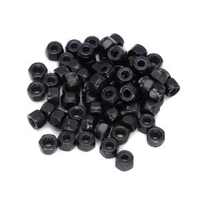 cSeao 60pcs M6-1.0mm Black Zinc Plated Nylock Nylon Inserted Hex Self Lock Nuts(M6)