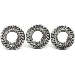 18-8 Stainless Steel Flange Nut, 1/4"-20 Thread Size,(50 PCS),by Fullerkreg
