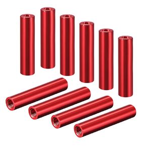 uxcell Round Aluminum Standoff Column Spacer M3x40mm,for RC Airplane,FPV Quadcopter,CNC,Red,10pcs