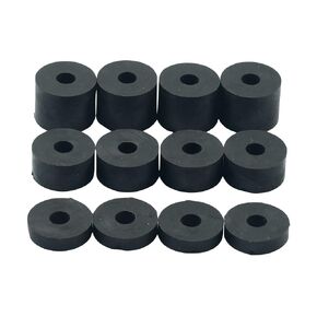 Medium Soft Rubber Spacers (M6) 6mm-0.24" Hole, Diameter 0.79" Depths 0.59" 0.39" 0.20"