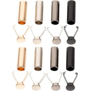 8pcs Metal Aglets Shoelace Cylindrical Tips, Metal Shoe Lace Tips Shoelace Tips DIY Shoelace Aglets Replacement Set Shoe Lace Ends Shoelace Head Assortment Kit