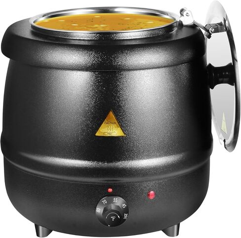 سخانات الطعام التجارية، AGKTER، وعاء إدخال من الفولاذ المقاوم للصدأ، التحكم في درجة الحرارة - 10.5 كوارت، مثالية للمطاعم والعائلات الكبيرة (حديد الزهر، 10.5 لتر/10 لتر) in Kuwait