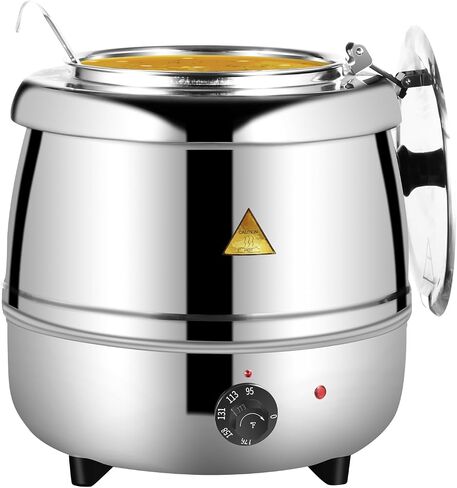 Soup Warmers Commercial Food Warmers,AGKTER,Stainless Steel Insert Pot, Temperature Control - 10.5 Quarts, Ideal for Restaurants and Large Families (Cast Iron, 10.5Qt/10L) in Saudi Arabia