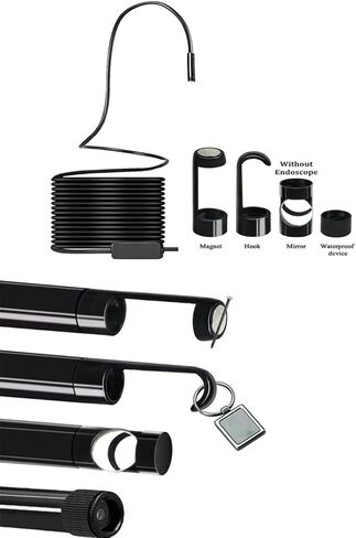 خطاف، مغناطيس، مرآة رؤية جانبية، مجموعة غطاء واقي لكاميرا المنظار الداخلي ونظام كاميرا الفحص مقاس 8.0 مم in Kuwait