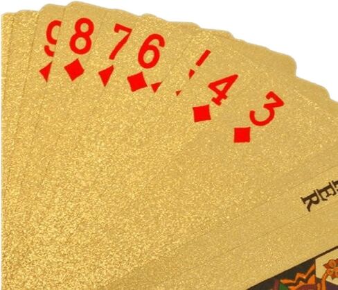 Luxurious 24K Gold Plated Playing Cards Case and Certificate with Wooden Gift Box | Make Your Magic Tricks More Luxurious & Creative Family & Friends in Saudi Arabia