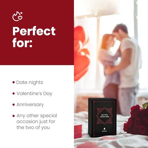 ألعاب الأزواج Better Together J&A Homes للكبار - 50 لعبة بطاقات للأزواج، ألعاب ممتعة للاعبين، بطاقات محادثة للرومانسية - ألعاب ليلية وأنشطة للأزواج in Kuwait