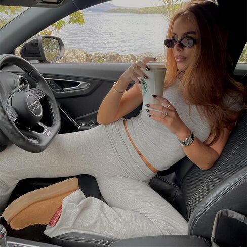 طقم سراويل نسائية من GTETKDE مكون من قطعتين ببطانة مزدوجة طقم سراويل مضيئة وزي أساسي قصير بيجامات غير رسمية in Kuwait