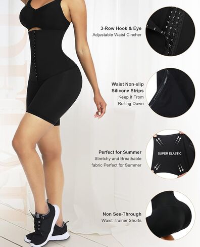 Body Shaper for Women Tummy Control High Waist Shapewear Faja Shorts Thigh Slimmer Corset Waist Trainer Pants in Saudi Arabia