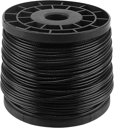 246 Ft 304 Stainless Steel Vinyl Coated Wire Rope Cable Black, 1/16 Inch Wire Rope Vinyl Coated Rope 7 x 7 Strand Core Construction in Saudi Arabia