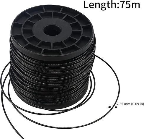 246 Ft 304 Stainless Steel Vinyl Coated Wire Rope Cable Black, 1/16 Inch Wire Rope Vinyl Coated Rope 7 x 7 Strand Core Construction in Saudi Arabia