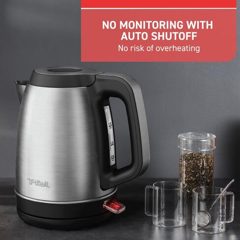 T-fal Specialty Stainless Steel Tea Kettle 3 Quart Cookware, Pots and Pans, Dishwasher Safe Silver in Saudi Arabia