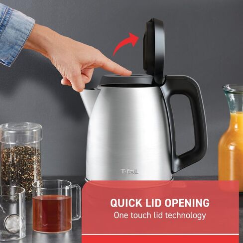 T-fal Specialty Stainless Steel Tea Kettle 3 Quart Cookware, Pots and Pans, Dishwasher Safe Silver in Saudi Arabia