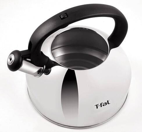 غلاية شاي من الفولاذ المقاوم للصدأ من T-fal، أواني طهي بسعة 3 لتر، وأواني ومقالي، آمنة للاستخدام في غسالة الأطباق باللون الفضي in Kuwait