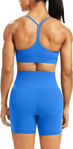 WodoWei Butterluxe Workout Sets for Women 2 Piece Gym Yoga Y-Back Sports Bra High Waist Biker Short Outfits in Kuwait