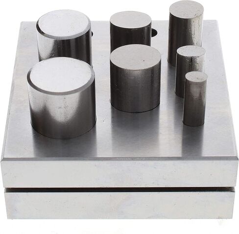 مجموعة قطع القرص الدائرية الفولاذية من بيدسميث مع 4 اللكمات والقالب. أداة لقطع الدوائر الدقيقة من: 1 بوصة إلى 2 بوصة باستخدام لوح معدني ناعم يصل إلى 14 مقياس وأرق in Kuwait