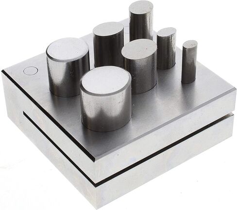 مجموعة قطع القرص الدائرية الفولاذية من بيدسميث مع 4 اللكمات والقالب. أداة لقطع الدوائر الدقيقة من: 1 بوصة إلى 2 بوصة باستخدام لوح معدني ناعم يصل إلى 14 مقياس وأرق in Kuwait