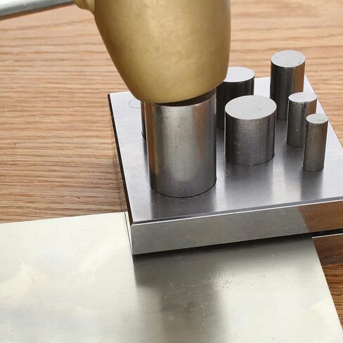 مجموعة قطع القرص الدائرية الفولاذية من بيدسميث مع 4 اللكمات والقالب. أداة لقطع الدوائر الدقيقة من: 1 بوصة إلى 2 بوصة باستخدام لوح معدني ناعم يصل إلى 14 مقياس وأرق in Kuwait