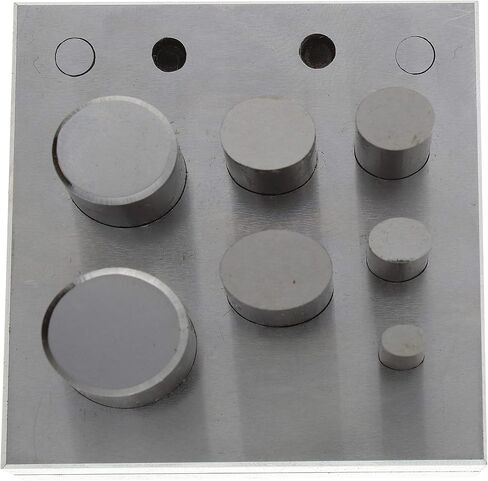 مجموعة قطع القرص الدائرية الفولاذية من بيدسميث مع 4 اللكمات والقالب. أداة لقطع الدوائر الدقيقة من: 1 بوصة إلى 2 بوصة باستخدام لوح معدني ناعم يصل إلى 14 مقياس وأرق in Kuwait