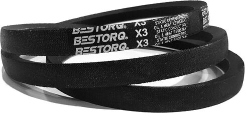 حزام BESTORQ 3L440 على شكل حرف V، حزام مطاطي كلاسيكي ملفوف X3 على شكل حرف V، أسود، محيط خارجي 44 بوصة × عرض 38 بوصة × ارتفاع 24 بوصة، عبوة من قطعة واحدة in Kuwait