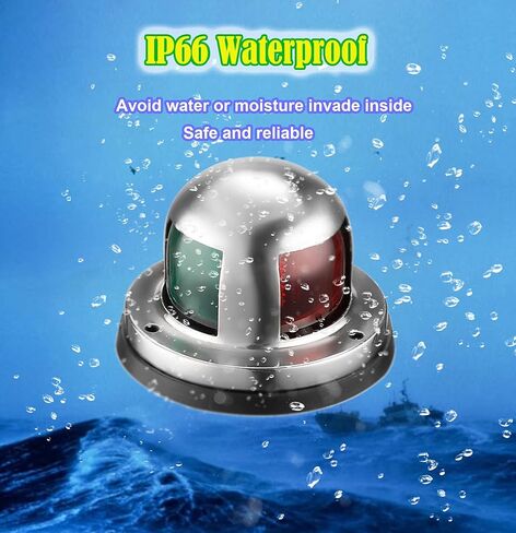 ضوء الملاحة البحرية، ضوء LED للقارب الأحمر/الأخضر، ضوء القوس الجانبي للقارب، ضوء الإبحار للميناء، الميمنة، القارب، اليخت والعائم، تيار مستمر 12 فولت in Kuwait