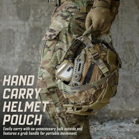 حقيبة خوذة تكتيكية من LIVANS، حقيبة تخزين NVG مبطنة وحقيبة ملحقات خوذة تكتيكية مع لوحة خطافية للرؤية الليلية وحقيبة تخزين حماية in Kuwait