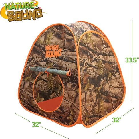 خيمة Nature Bound Kids Playhouse المنبثقة للصيد العمياء للاستخدام الداخلي أو الخارجي، بطول 32 بوصة، وعرض 32 بوصة، وارتفاع 35.5 بوصة، للأولاد والبنات من عمر 5 سنوات فما فوق، Camoflauge (NB541) in Kuwait