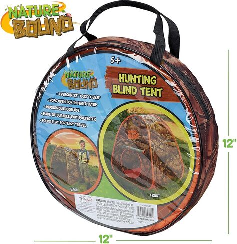 خيمة Nature Bound Kids Playhouse المنبثقة للصيد العمياء للاستخدام الداخلي أو الخارجي، بطول 32 بوصة، وعرض 32 بوصة، وارتفاع 35.5 بوصة، للأولاد والبنات من عمر 5 سنوات فما فوق، Camoflauge (NB541) in Kuwait