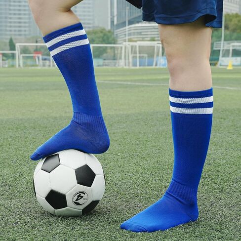 برومان 2 أزواج أطفال جوارب لكرة القدم بنين بنات بسط الركبة عالية جوارب أنبوبية تنفس الرياضة التدريب كرة القدم جوارب رياضية in Kuwait