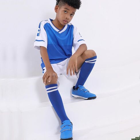 برومان 2 أزواج أطفال جوارب لكرة القدم بنين بنات بسط الركبة عالية جوارب أنبوبية تنفس الرياضة التدريب كرة القدم جوارب رياضية in Kuwait