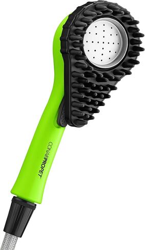 CONAIRPROPET Deluxe Indoor/Outdoor Pet Washer, Dog Shower Attachment with Dual Connectors to Easily Attach, Soft Rubber Massage Fingers, Dual Spray Modes in Saudi Arabia