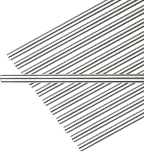 12 PCS Linear Motion Rods 10mm x 400mm Case Hardened Chrome Plated Linear Motion Rods Shaft Guide Linear Rail Guide Shaft for 3D Printer DIY CNC in Saudi Arabia