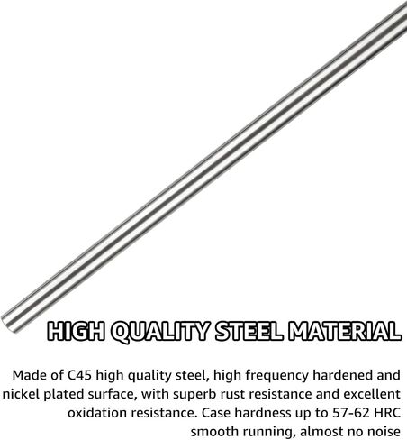 12 PCS Linear Motion Rods 10mm x 400mm Case Hardened Chrome Plated Linear Motion Rods Shaft Guide Linear Rail Guide Shaft for 3D Printer DIY CNC in Saudi Arabia
