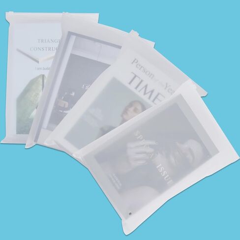 أكياس تغليف الملابس للشحن، عدد 100 أكياس بلاستيكية بلورية مقاس 7.48 × 9.84 بوصة للملابس، أكياس تخزين بسحاب للأعمال الصغيرة، تي شيرت، منظم المستندات، 3.15 مل، مع فتحة هواء in Kuwait